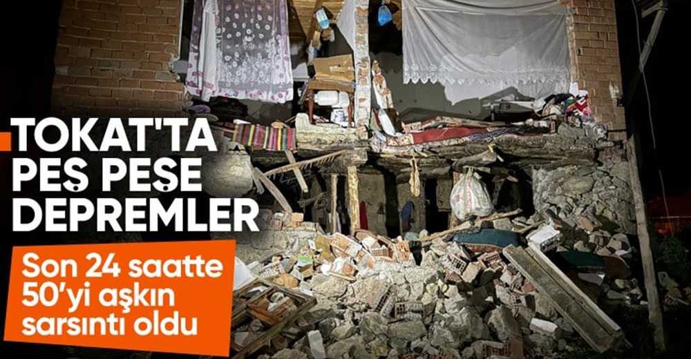 Tokat'ta son 24 saatte 50'den fazla sarsıntı meydana geldi.