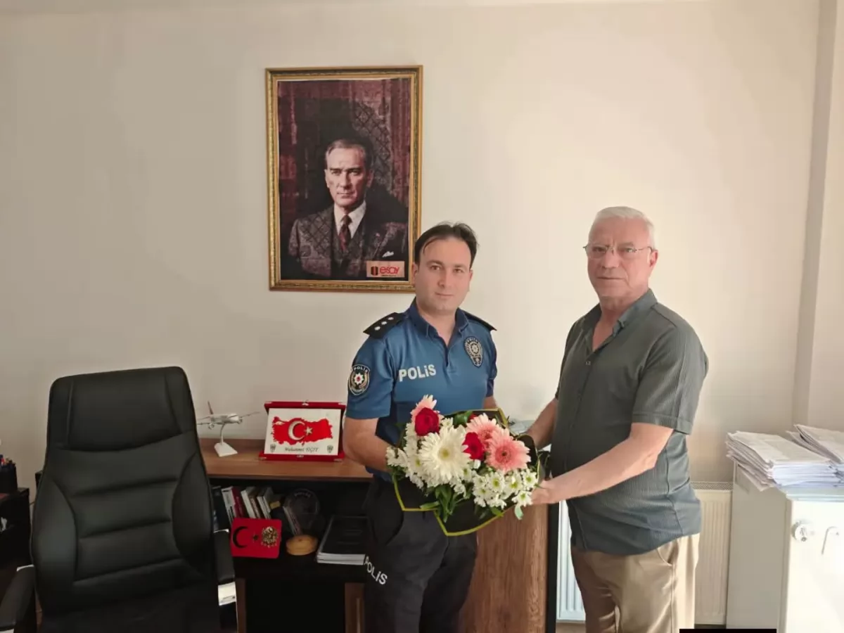 Muhtarlardan Başkan Yardımcısı Aktaş ve Başkomiser Yiğit'e Hayırlı Olsun Ziyareti